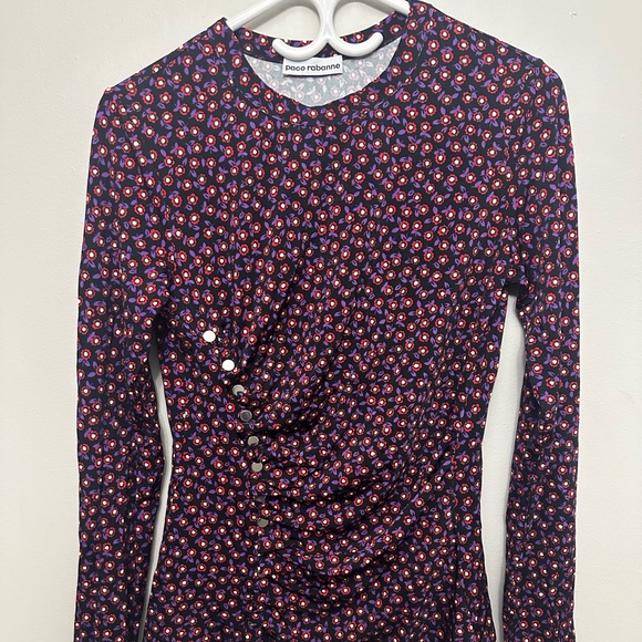 Paco Rabanne Liberty Print Ruched Top – Size US 8 - Picture 2 of 5